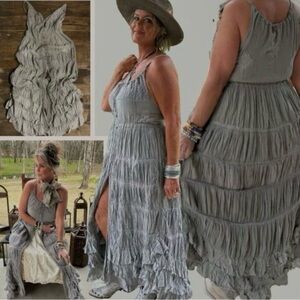 SOLD Jaded Gypsy Coming Your Way Dress in Charcoal O/S